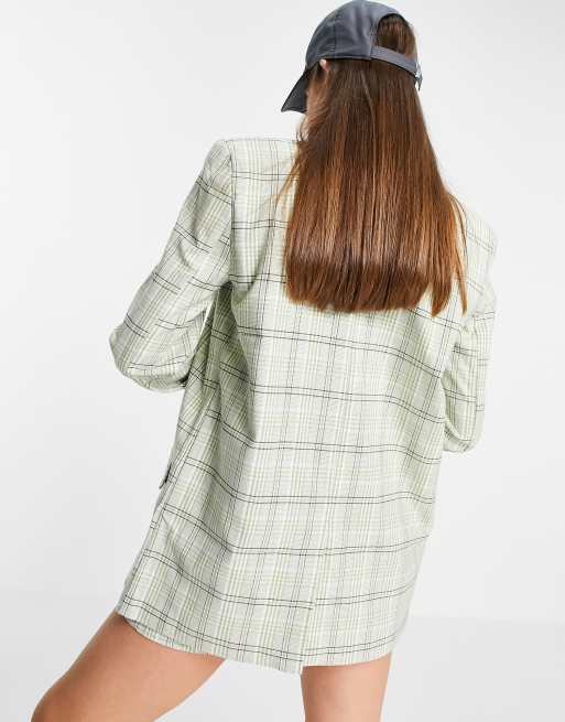 ASOS DESIGN - Blazer de tailleur à carreaux coupe masculine - Vert, 2 de 4