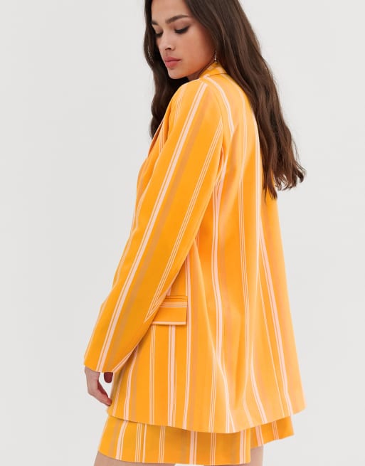 ASOS DESIGN - Blazer de tailleur à rayures - Jaune, 2 de 4