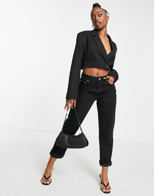 ASOS DESIGN - Blazer de tailleur court à fines rayures, 4 de 4