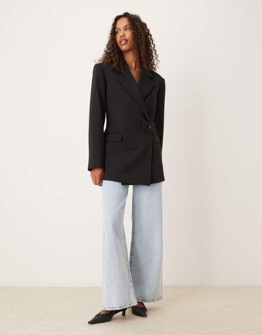 ASOS DESIGN - Blazer décontracté ajusté avec ceinture - Noir, 2 de 4