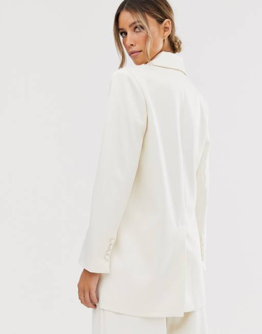 ASOS DESIGN - Blazer doppiopetto in raso da cerimonia, 2 di 4