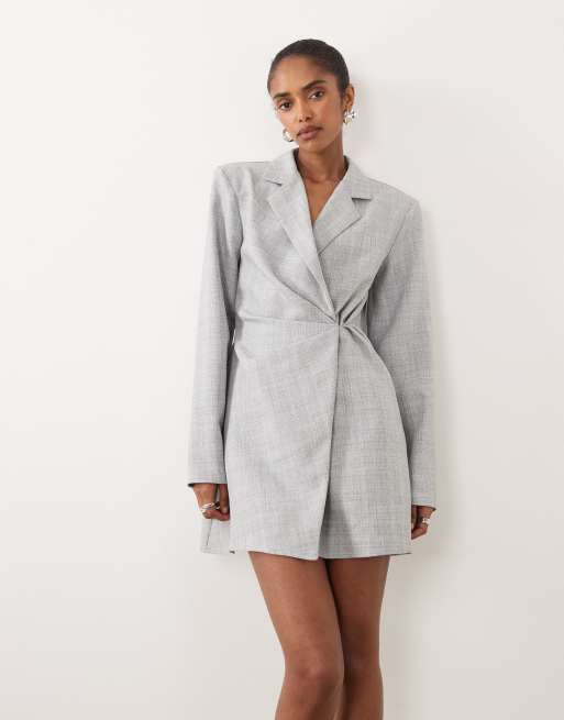 ASOS DESIGN blazer dress mini tailored fabric in grey, 2 of 4