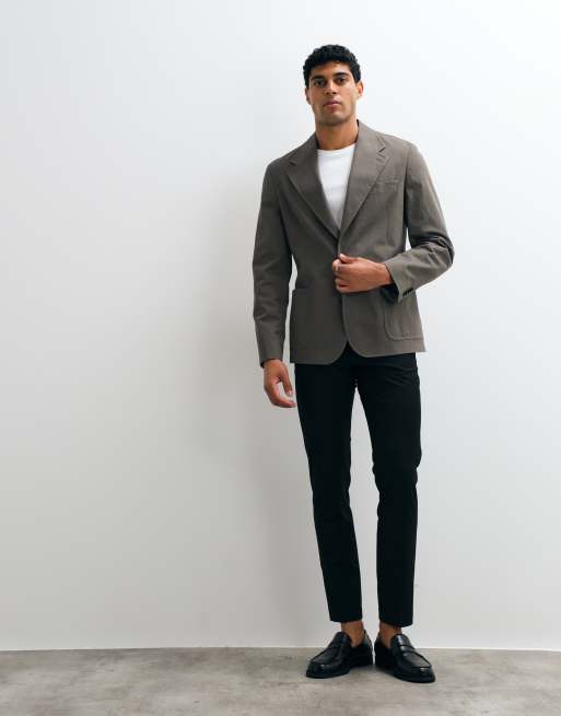 ASOS DESIGN - Blazer extra largo in twill di cotone verde oliva, 2 di 5