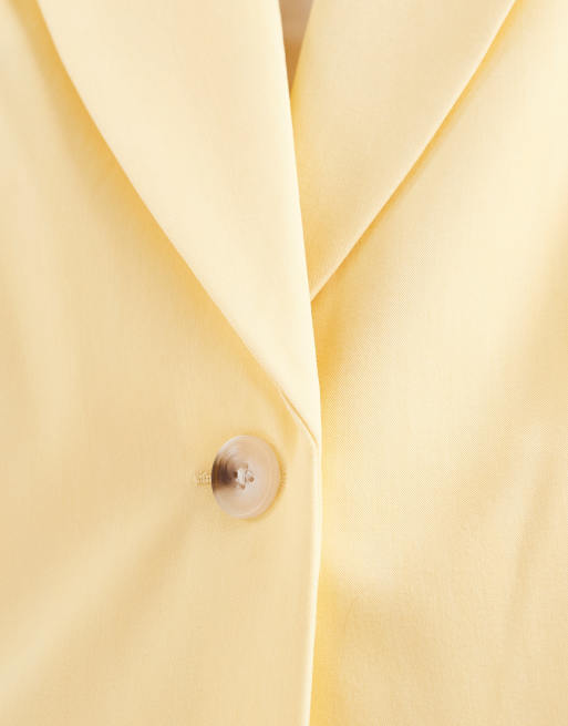 ASOS DESIGN - Blazer habillé oversize - Citron, 3 de 4