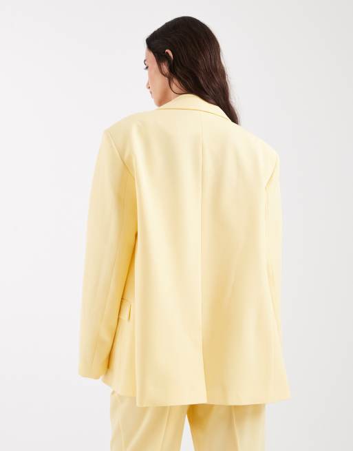 ASOS DESIGN - Blazer habillé oversize - Citron, 4 de 4
