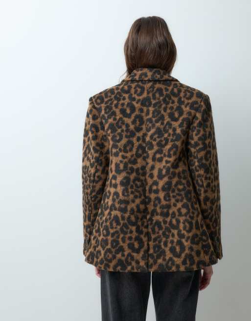 ASOS DESIGN Blazer im Oversize-Schnitt im Grandpa-Stil mit Leopardenmuster, 3 von 5