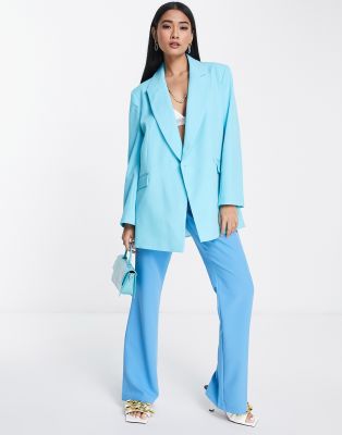 ASOS DESIGN - Blazer in knalligem Türkis-Blau