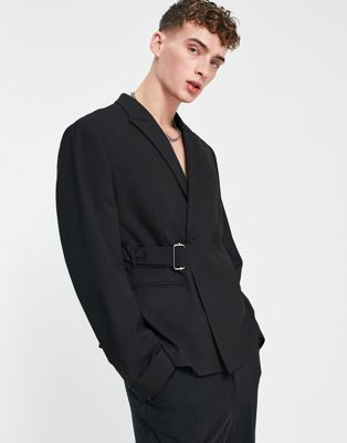 ASOS DESIGN blazer jacket in black - ASOS Price Checker