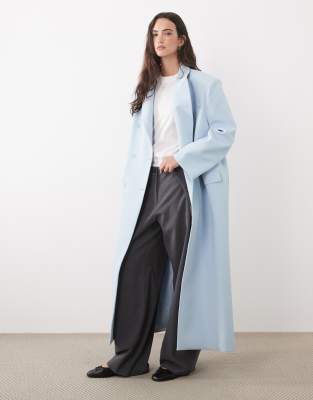 ASOS DESIGN - Blazer long oversize style masculin - Bleu