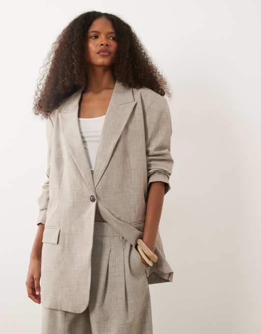 ASOS DESIGN - Blazer sartoriale oversize color fungo
