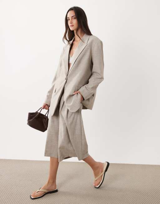 ASOS DESIGN - Blazer sartoriale oversize color fungo, 2 di 4