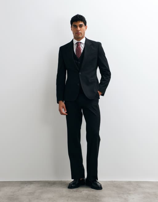 ASOS DESIGN - Blazer skinny da abito nero, 2 di 5