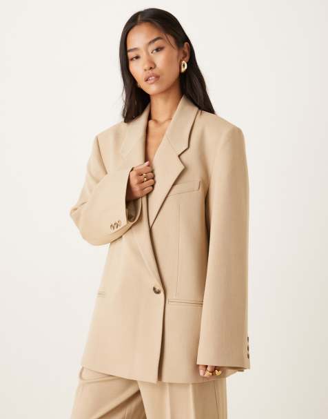 ASOS DESIGN - Blazer texturé oversize - Sable - view 1