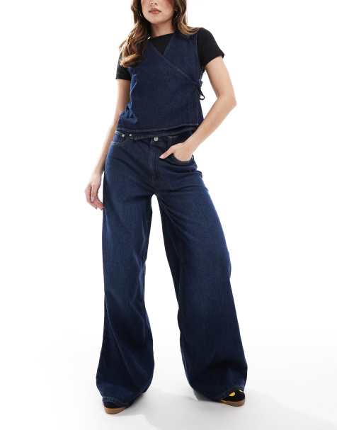 ASOS DESIGN - Bløde jeans i skyllet denim med brede ben - view 1