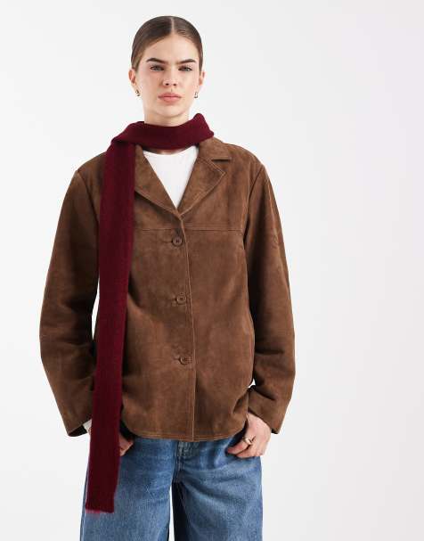 ASOS DESIGN - Blødt og smalt lilla halstørklæde - view 1