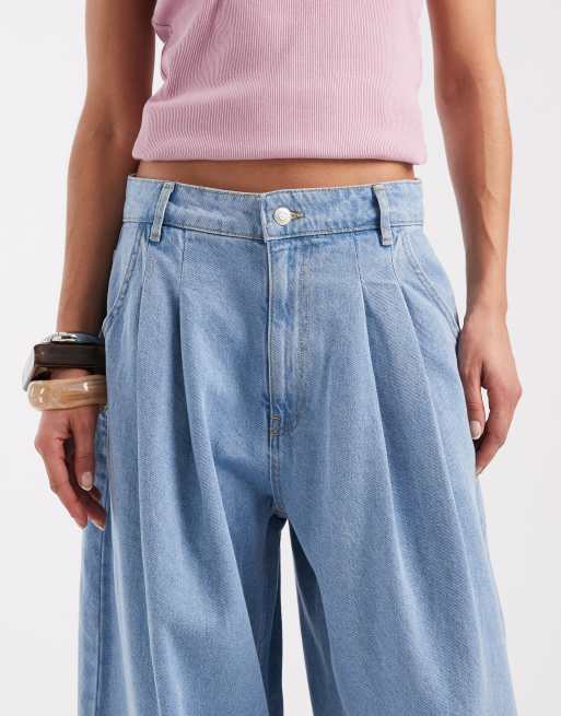 ASOS DESIGN – Bleka horseshoe-jeans i oversized fit, 4 av 5