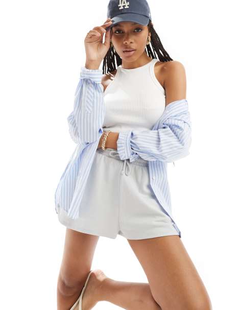 ASOS DESIGN – Blekgrå sweatshorts i löparstil - view 1