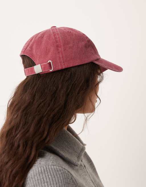 ASOS DESIGN – Blekröd keps med broderat segelmotiv, 3 av 3