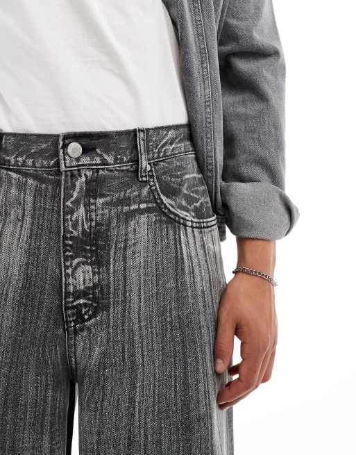 ASOS DESIGN – Bleksvarta jeans med extra baggy passform, 4 av 5