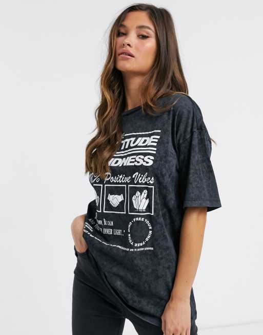 Oversized T Shirt Med Tryck