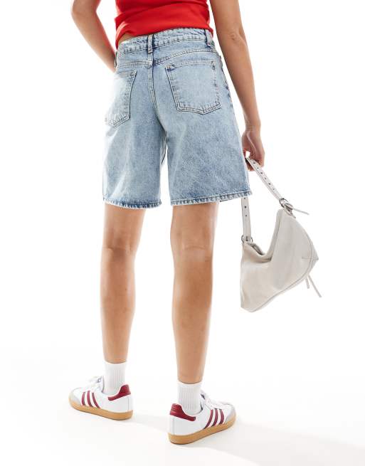 ASOS DESIGN – Blekta bermudashorts i denim, 5 av 5