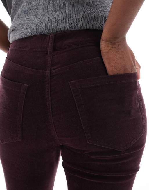 ASOS DESIGN - Blommefarvede skinny-bukser i jernbanefløjl , 4 af 5