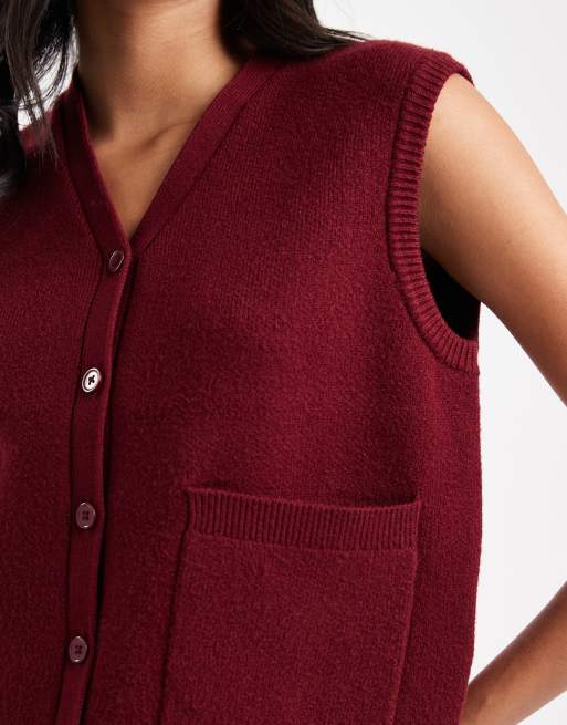 ASOS DESIGN - Blommefarvet habitvest med struktur i firkantet pasform, 3 af 4
