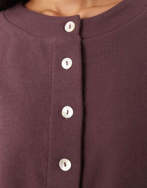 ASOS DESIGN - Blommefarvet superblød cardigan med korte ærmer - Del af sæt, 3 af 4