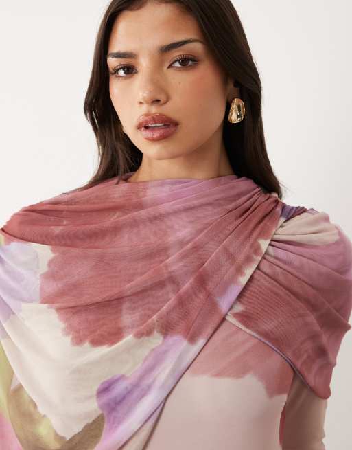 ASOS DESIGN – Blommig maxiklänning med långa ärmar, 2 av 4