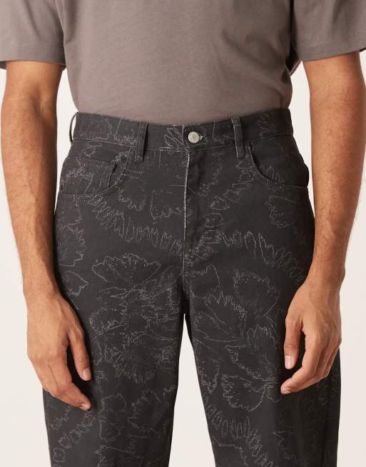 ASOS DESIGN – Blommiga, baggy byxor, 5 av 5