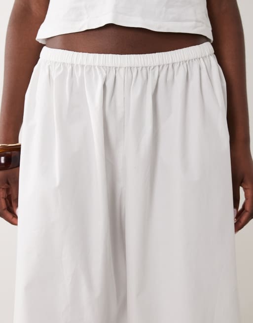 ASOS DESIGN Bloomer-Hose mit Bindedetail in Weiß, 4 von 5