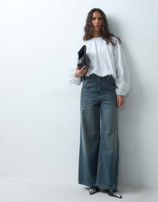ASOS DESIGN blouse blanche à manches longues à basque bouffante, 2 de 5
