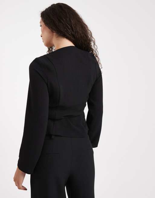 ASOS DESIGN - Blouse cache-cœur texturée avec manches longues, 4 de 4