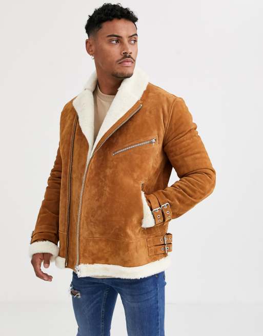 manteau aviateur daim