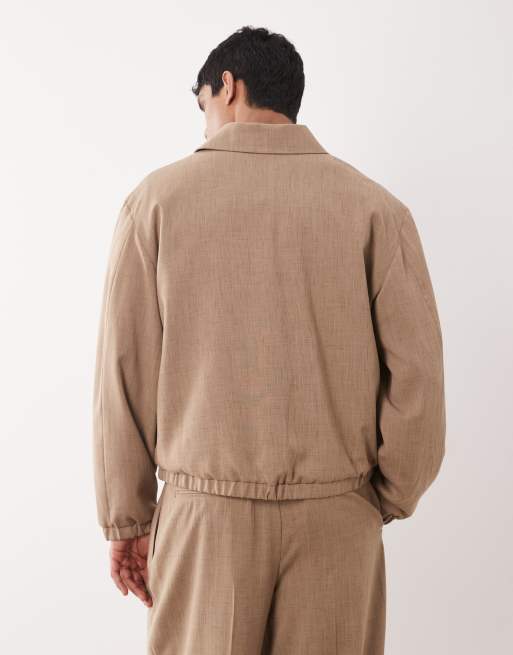 ASOS DESIGN - Blouson d'ensemble plissé élégant - Beige, 3 de 5