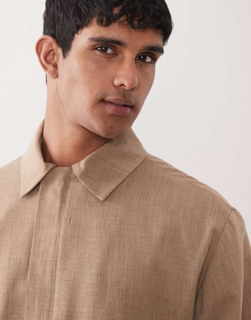 ASOS DESIGN - Blouson d'ensemble plissé élégant - Beige, 4 de 5