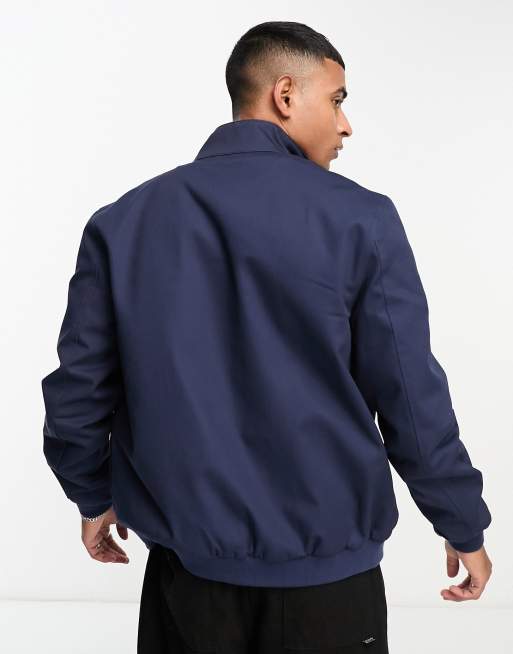 ASOS DESIGN - Blouson Harrington à col cheminée - Bleu marine