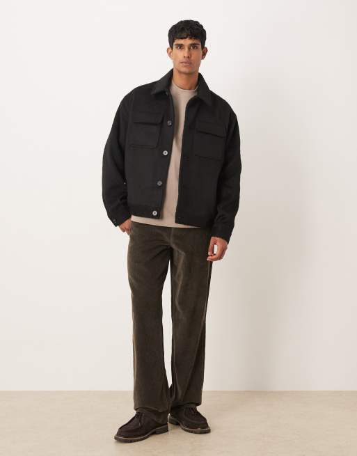 ASOS DESIGN - Blouson Harrington aspect laine brossée - Marron, 2 de 5