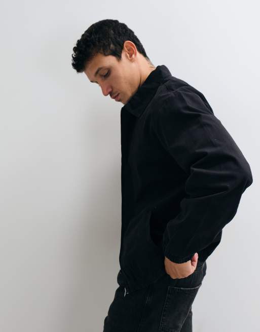 ASOS DESIGN - Blouson harrington en coton - Noir, 2 de 5