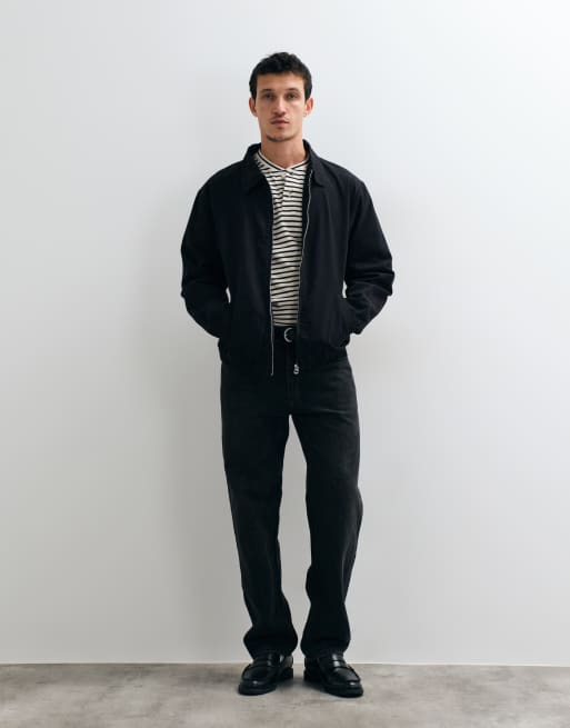 ASOS DESIGN - Blouson harrington en coton - Noir, 3 de 5