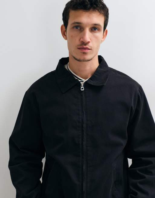 ASOS DESIGN - Blouson harrington en coton - Noir, 4 de 5