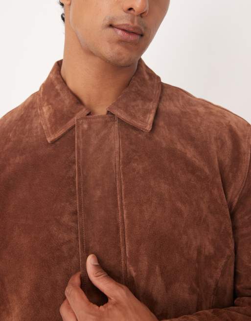 ASOS DESIGN - Blouson Harrington en daim - Marron, 5 de 5