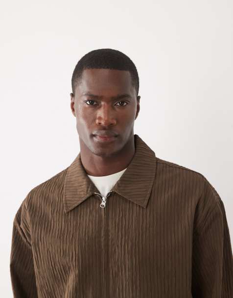 ASOS DESIGN - Blouson Harrington en jersey - Marron - view 1