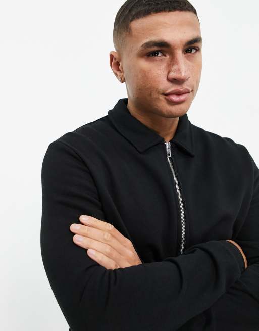 ASOS DESIGN - Blouson Harrington - Noir