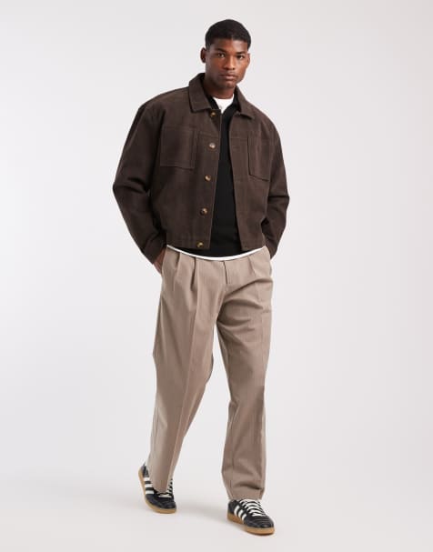 ASOS DESIGN - Blouson Harrington en suédine - Marron - view 1