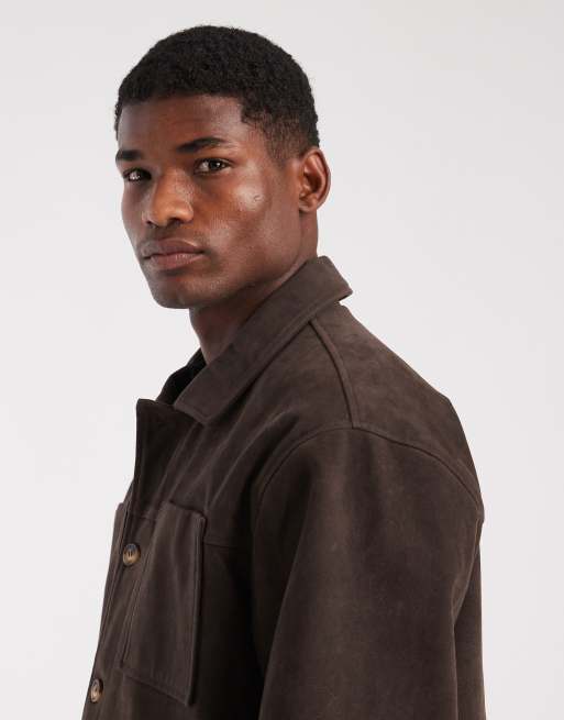 ASOS DESIGN - Blouson Harrington en suédine - Marron, 4 de 5