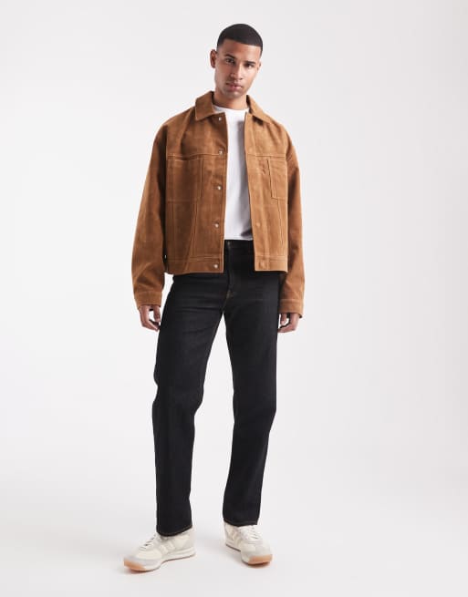 ASOS DESIGN - Blouson Harrington imitation daim - Marron, 2 de 5