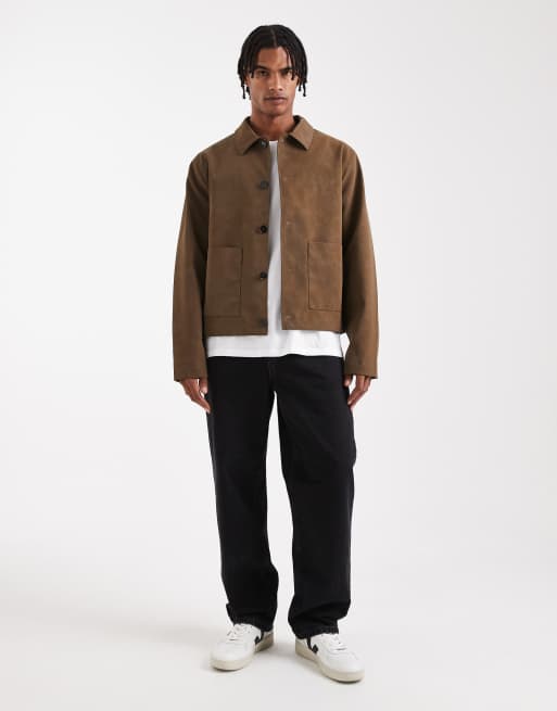 ASOS DESIGN - Blouson Harrington imitation daim - Marron, 2 de 5