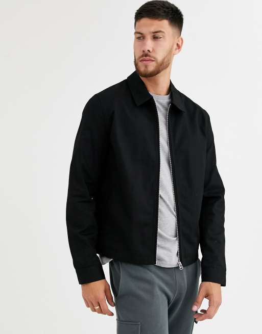 ASOS DESIGN - Blouson Harrington - Noir