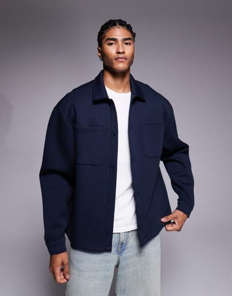 ASOS DESIGN - Blouson Harrington oversize en jersey épais 400 g/m2 - Marron - view 1